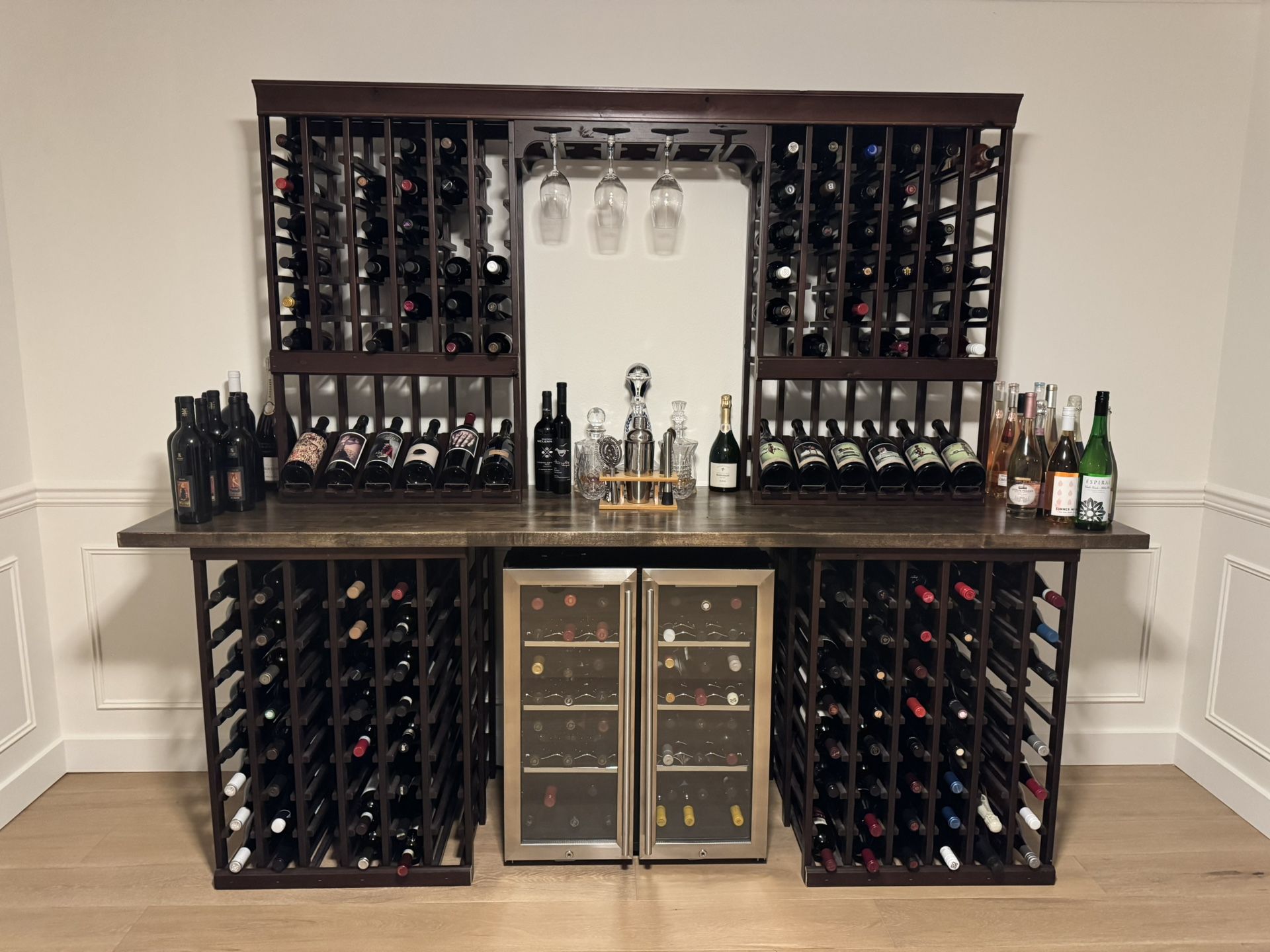 Custom Wine Rack With Fridge