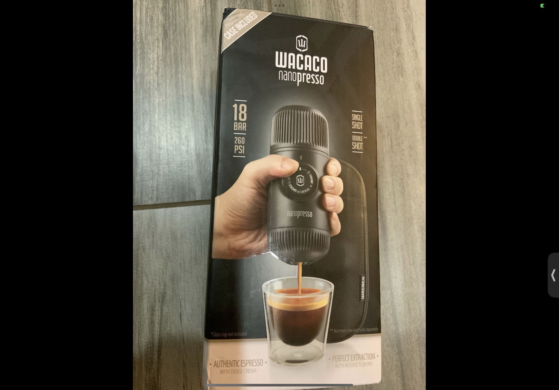 Nanopresso portable espresso maker with case