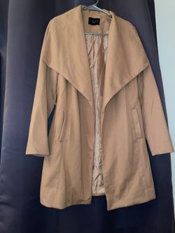 Womens Coat, Light Brown, Size M