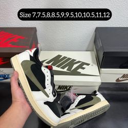 Nike Air Jordan 1 Low Travis Scott Olive green Size 7,7.5,8,8.5,9,9.5,10,11,12 