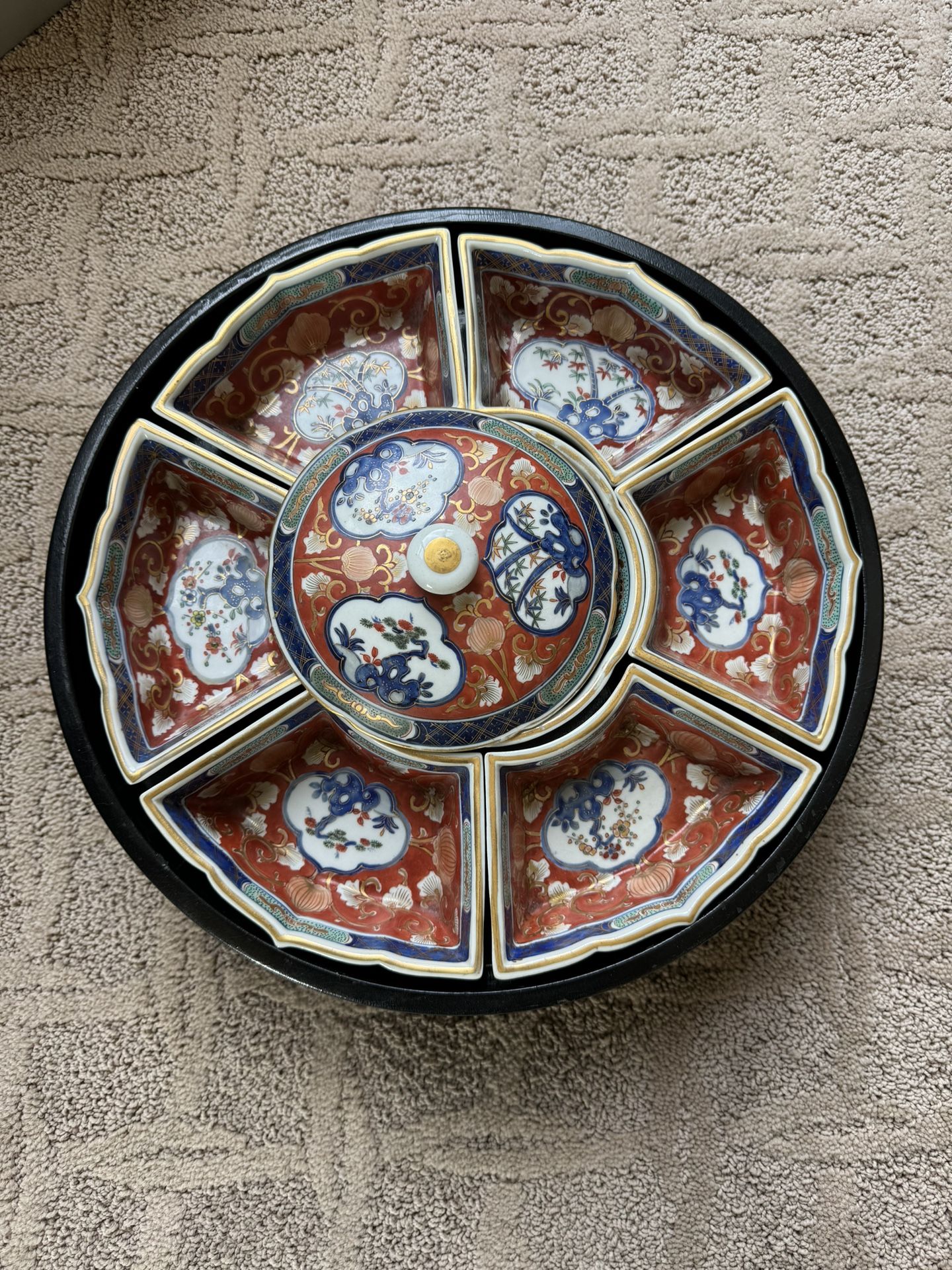 Vintage Japanese Relish Tray/Lazy Susan