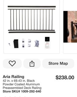 Pre-assembled aluminum deck railing