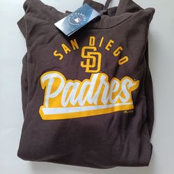 5XL San Diego Padres Majestic Men's Brown Hoodie 