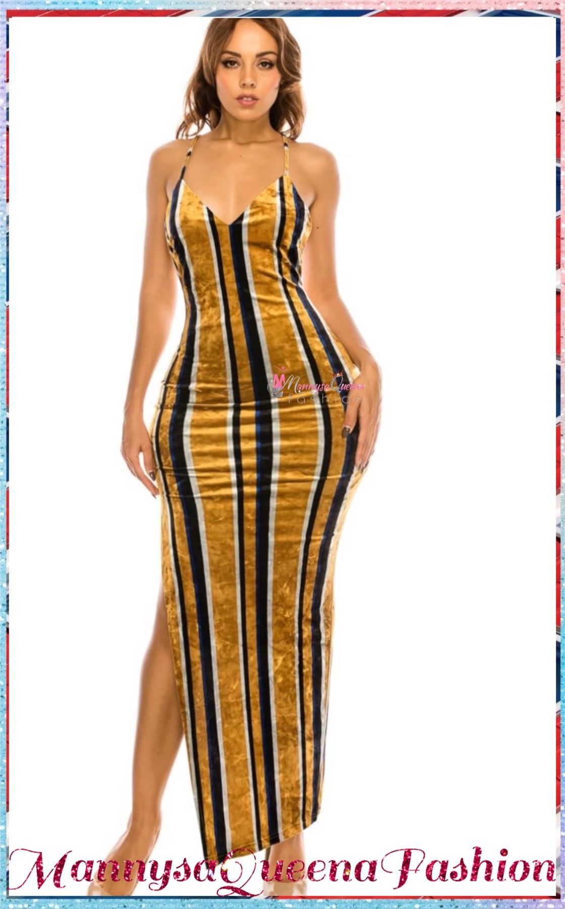 Jazzy Night Dress Gold