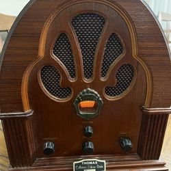 VINTAGE THOMAS COLLECTORS EDITION RADIO 0857 WOODEN AM FM  