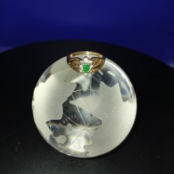 Thick Elegant 10k Diamond Accent Ladies Ring,size 5-1/2