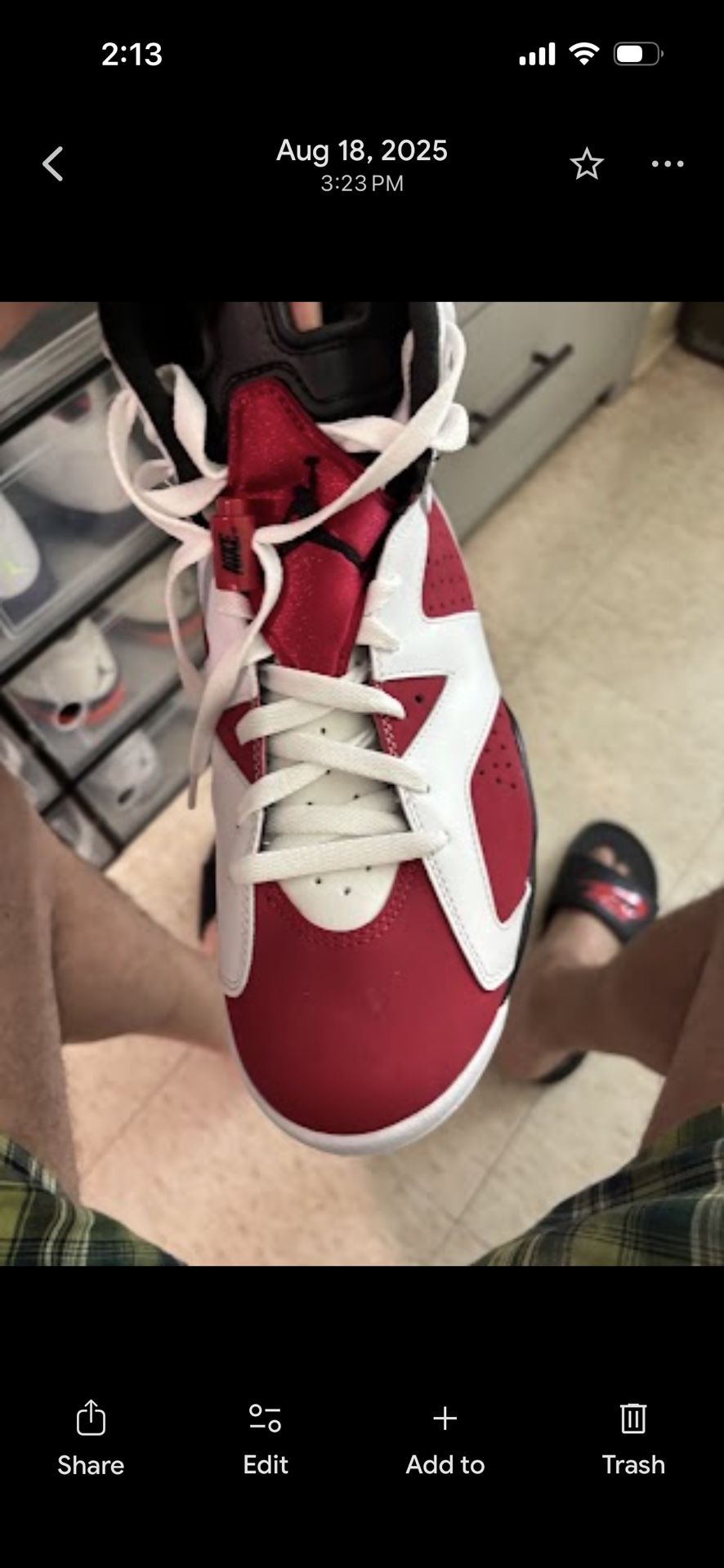 Men’s Jordan’s Carmine’s Size 10 Brand New