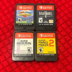 Nintendo Switch Games. Mario & Sonic Olympics, Little Nightmares 2, Super Smash Bros, Super Mario Maker 2