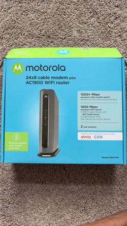 Motorola 24x8 cable modem plus AC1900 WiFi router