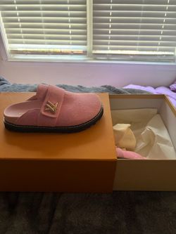 Louis Vuitton Pink Monogram Mule Slides