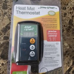 JumpStart Hydrofarm Digital Thermostat Controller for Heat Mats, MTPRTC, Water Resistant Probe, Celcius or Farenheit Read-Out, 6' Cord