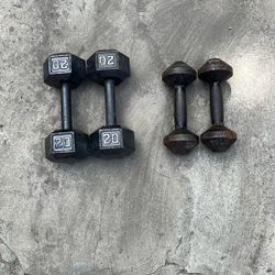 Hand Weights: 20 Lbs And 10lbs - Both For $ 30