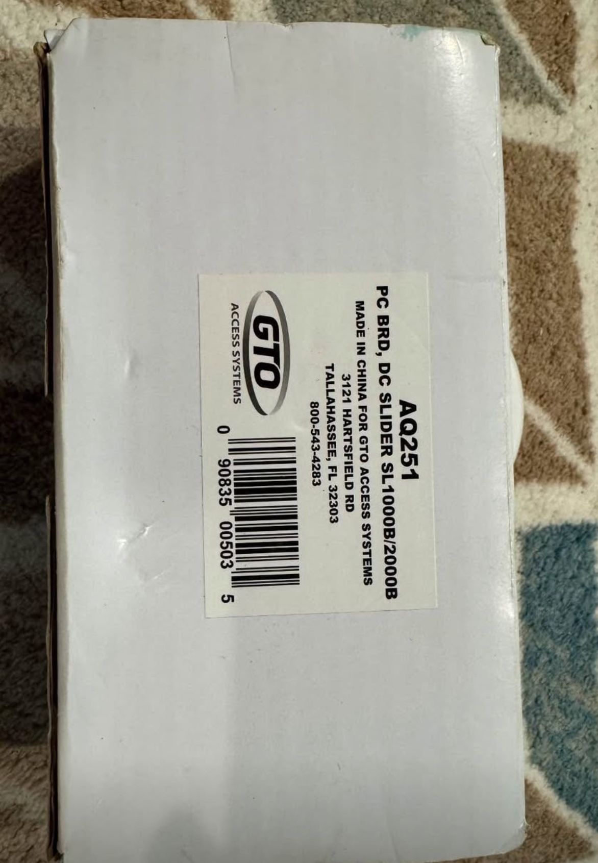 AQ251 PC Board DC Slider for GTO Access System SL 1000B 2000B