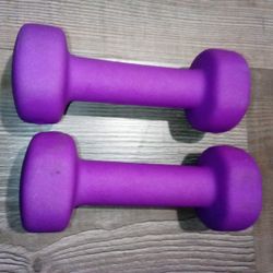 (2) Nan809 3 Pound Purple Dumbells