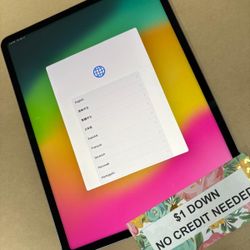 Apple IPad Pro 12.9 Inch 6th Gen Tablet - Pay $1 today and pay the rest later -