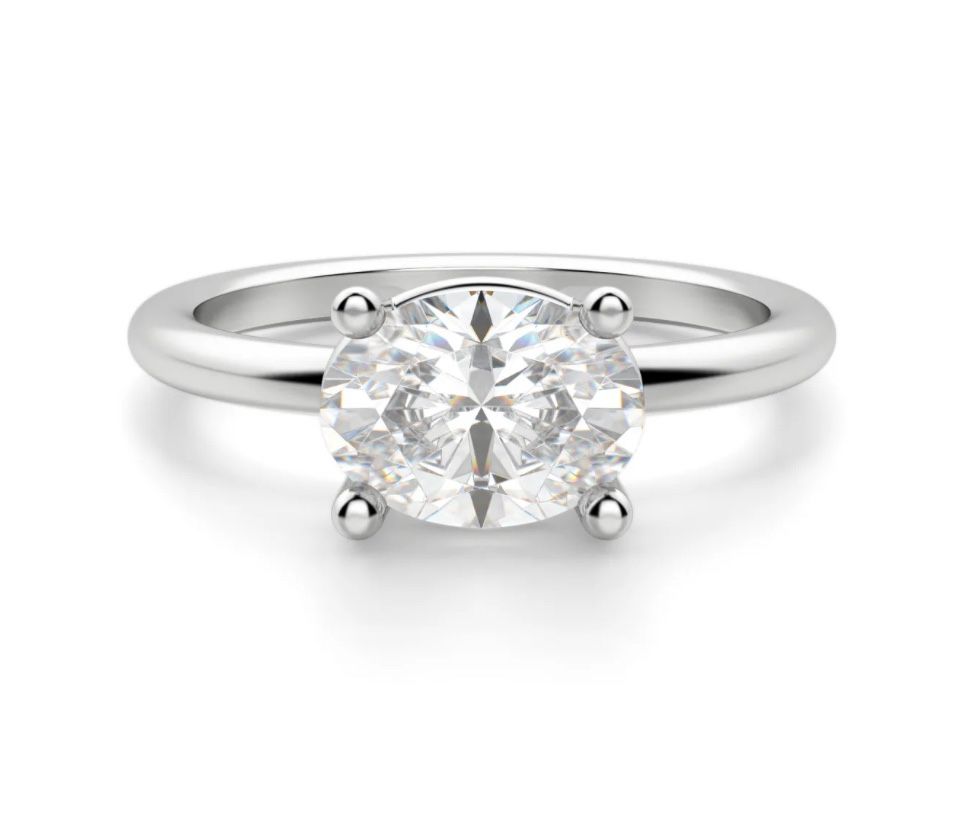 Women’s Engagement Wedding Ring 1.5 Carat 14k White Gold size 9