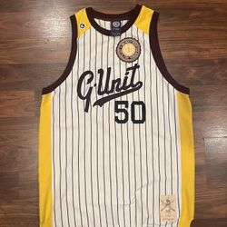 Vintage Y2K G-Unit 50 Cent Basketball Jersey Striped Men’s XL White 