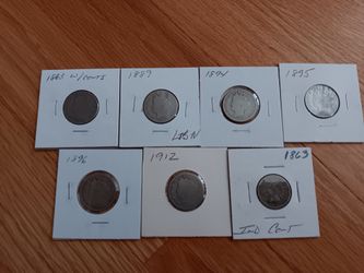 Vintage Coins. 7 very old coins.