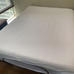 Queen Memory Foam Mattress + Protector + Bed Frame – $500 OBO