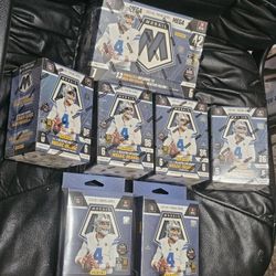 2025 Mosaic Football Cards! 1 Mega & 4 Blaster Box! 2 Hanger Box! 7 Box Lot! New Factory Sealed!