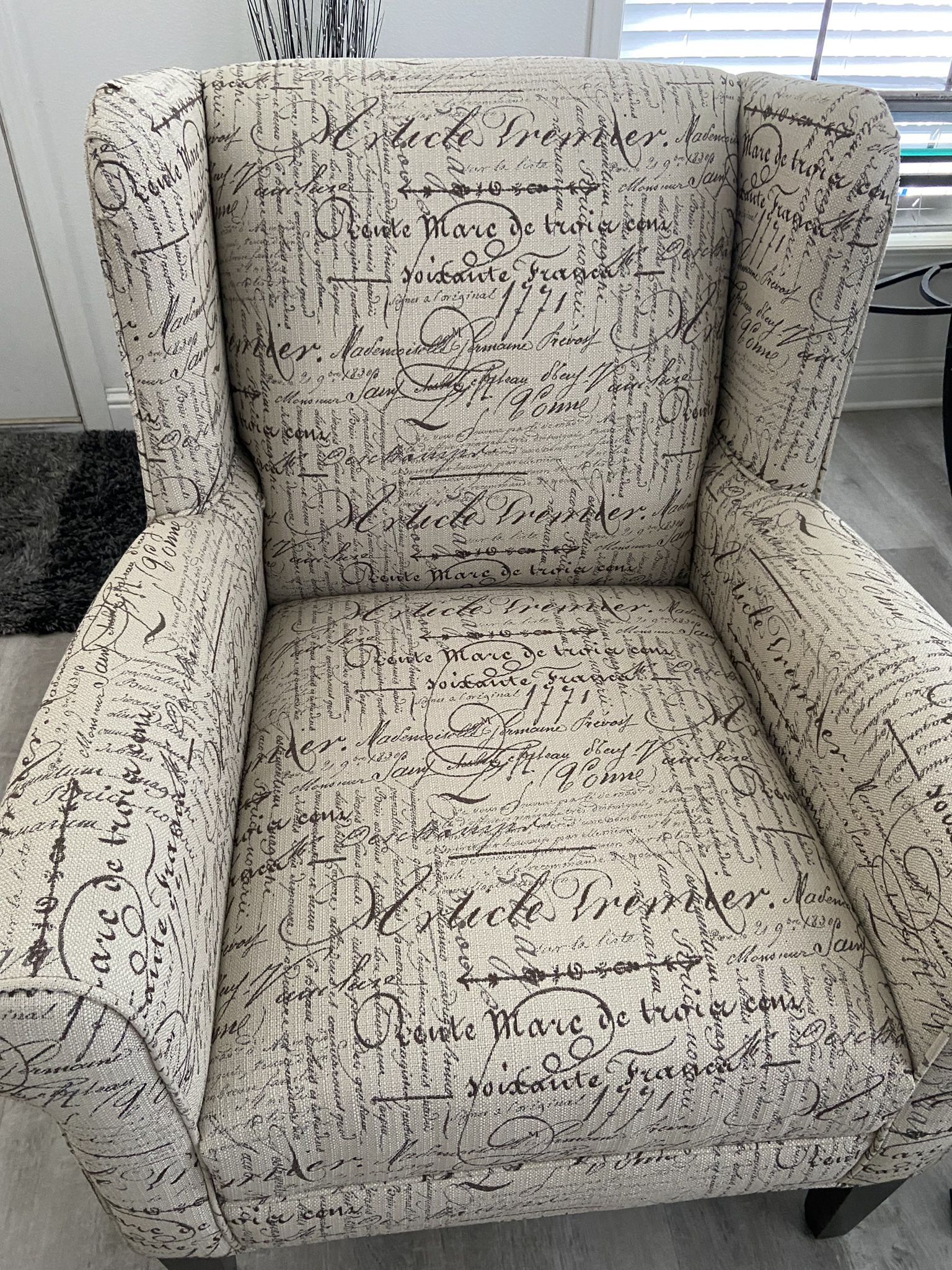 Bassett Custom Designer Chair and Ottoman