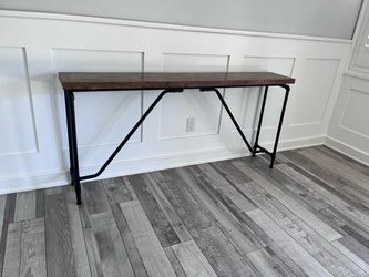 Industrial Console Table with Pipe Legs
