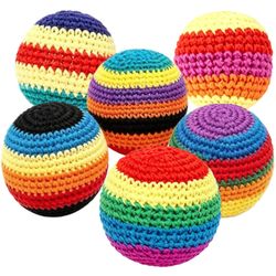 Hacky Sacks: 6 Pieces  - 6 Pieces = Soft Plush Footbags = $30.00