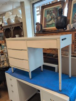 Mid century white  desk