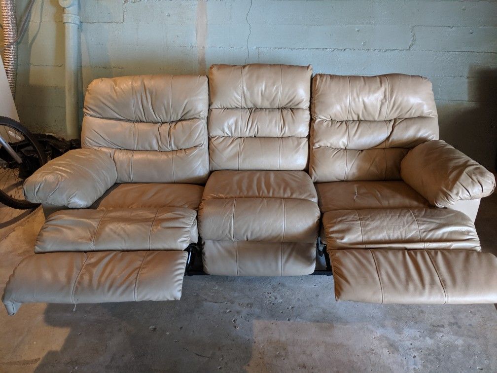 Faux Leather Couch