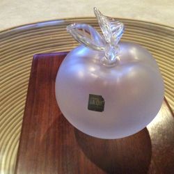 Lalique Frosted Glass Apple Perfume Bottle