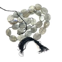 Strand Of Oval Labradorite Beads 
