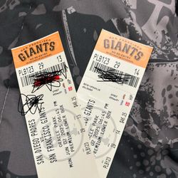 Two Tickets To The San Francisco Giants Game