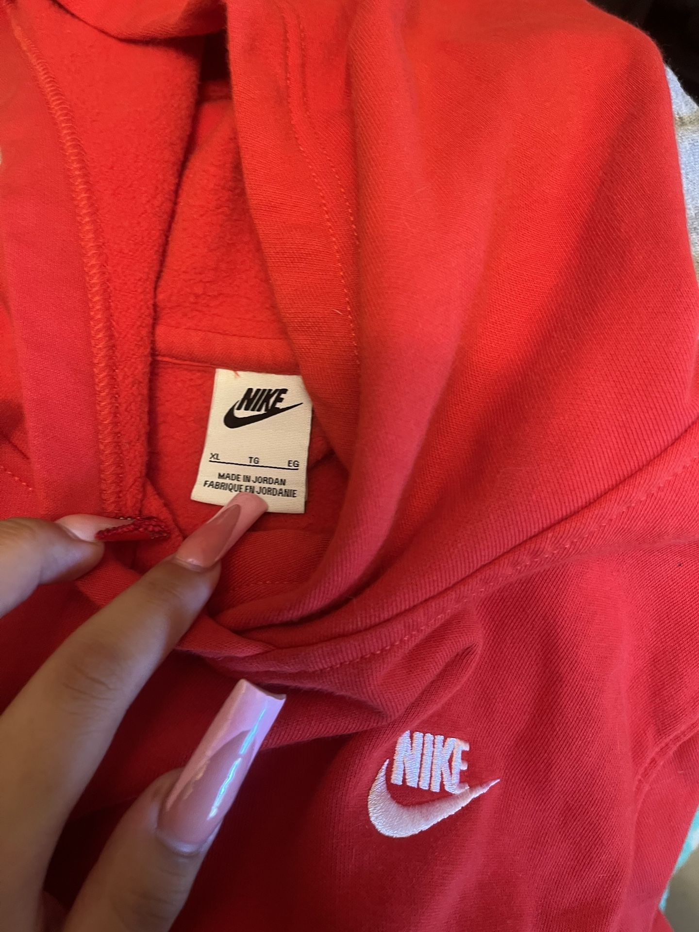 red nike hoodie