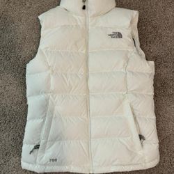 Women's White North Face Vest