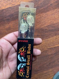 ENNOTEK NEW CLEAR CRYSTAL SKULL NOISE ISOLATION EARBUDS PHONE MP3 CD 3.5 MM