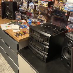 Teac Stereo Turntable, Dual Cassette Deck Cd Player Please Read