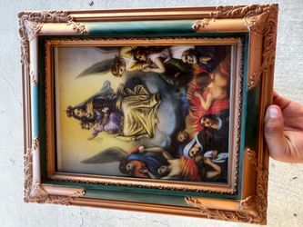 Virgin of Guadalupe Statue and Framed Religious Art