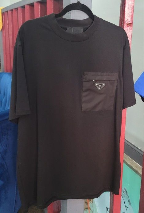 Prada Re-Nylon and jersey T-shirt