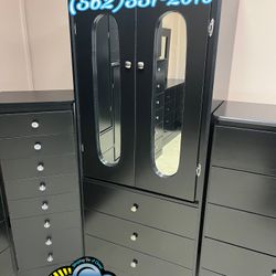 Black Closet Tall Wardrobe With Mirror New Espejo Mueble 