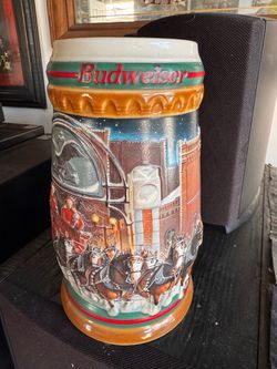 Budweiser Holiday Stein 1997