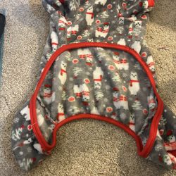 Large Dog Pajamas Lamas Christmas 