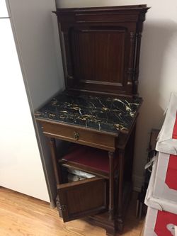 Antique furniture, marble top