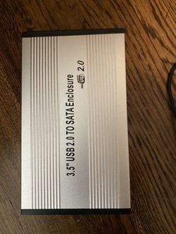 3.5 usb sata enclosure with 80gb hard drive