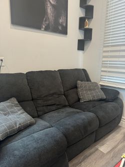 Gray Couch Reclining Sofa