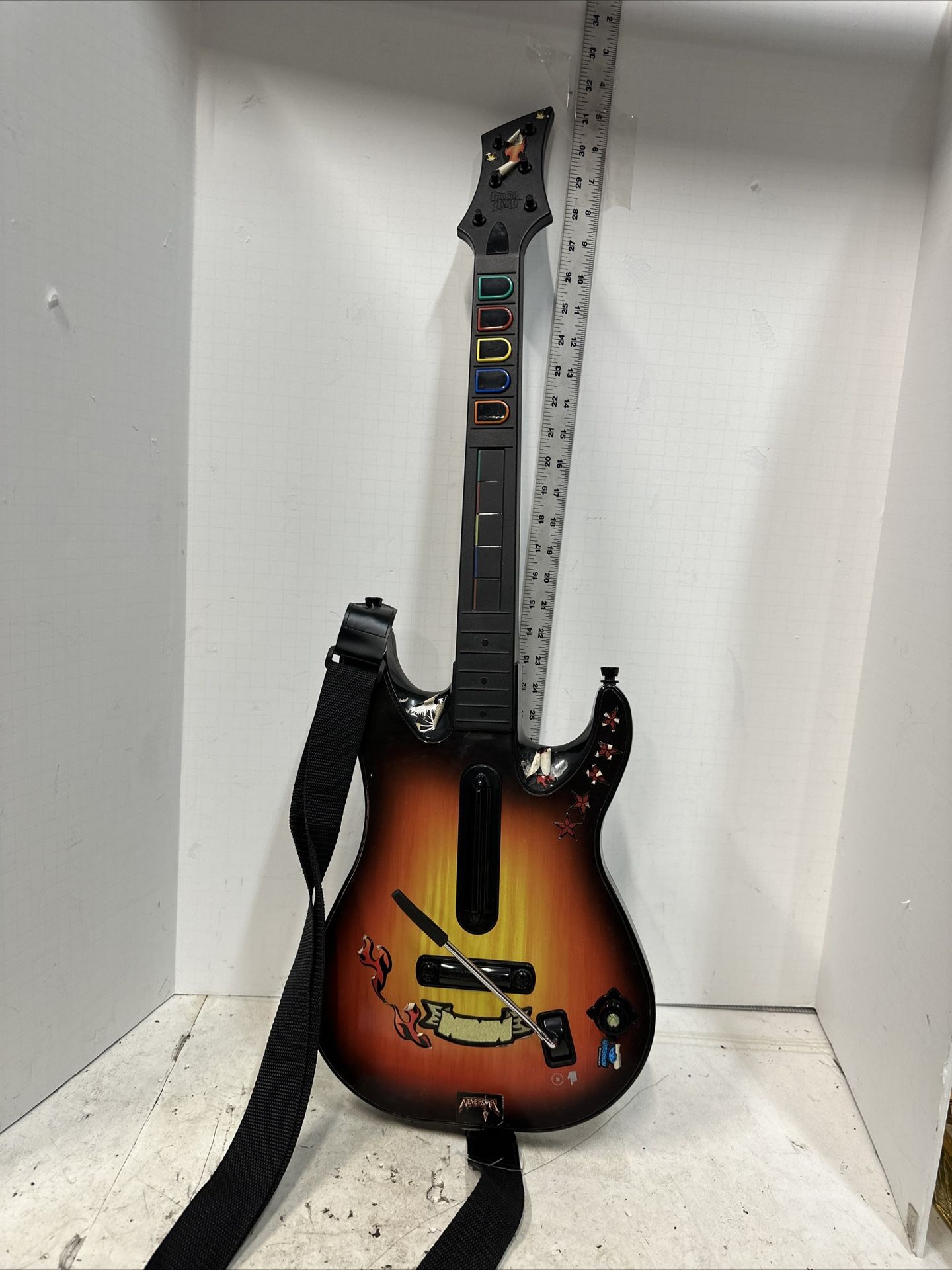 RedOctane Xbox 360 Guitar Hero World Tour Wireless Sunburst Controller #P