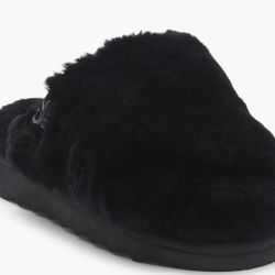 EZ Feet Genuine Shearling Mule Women’s Size 6 Shoes Sandals Wide Crossband Slide