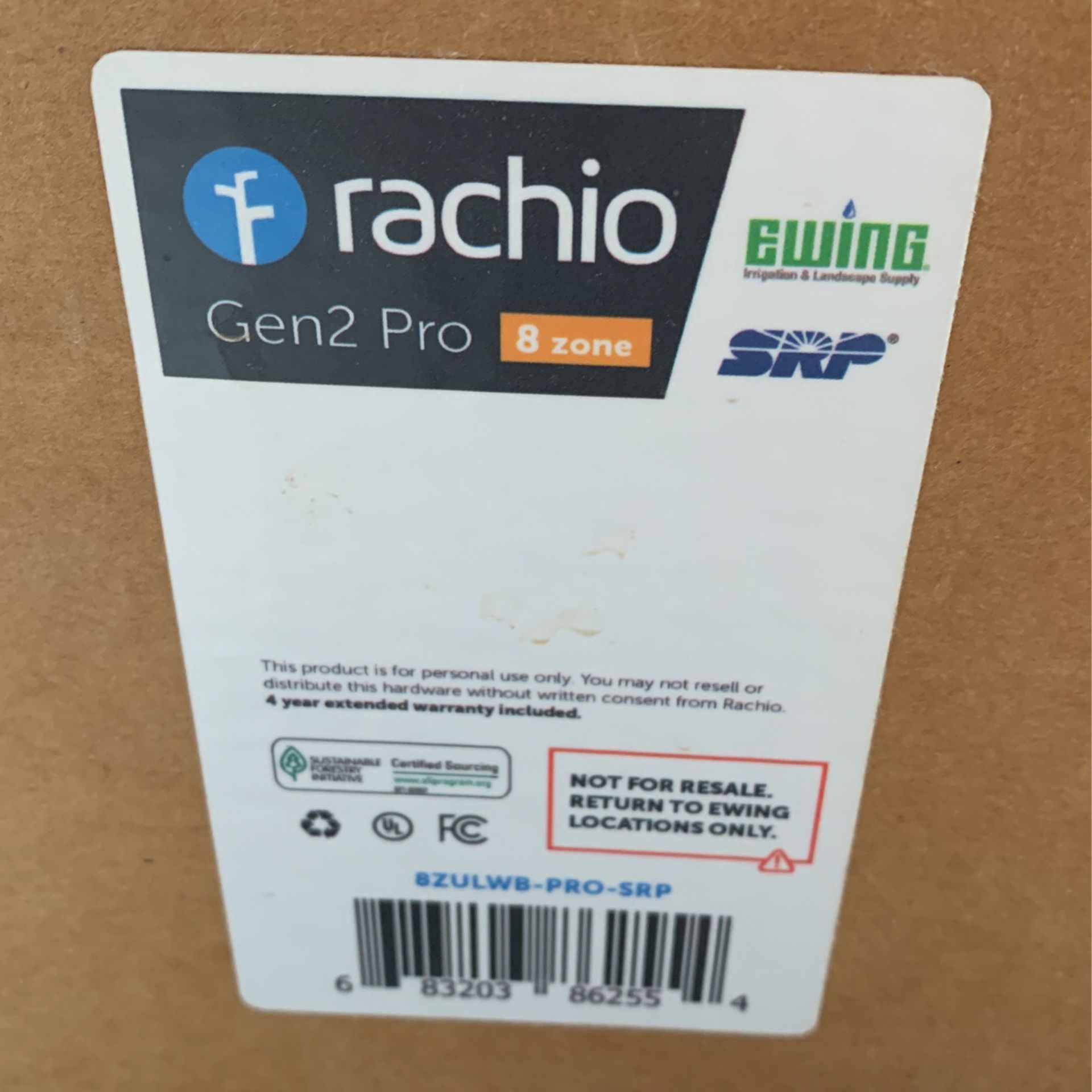 Rachio Gen2 Pro Ewing Sprinkler Timer New In Box