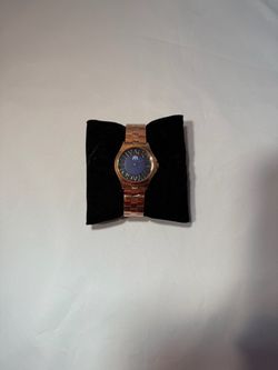 Jivago Rose Gold-Tone Watch with Blue Dial
