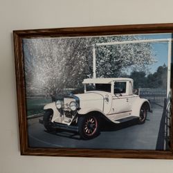Framed Antique cars