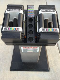 Power block Personal Trainer Dumbells W/ Stand